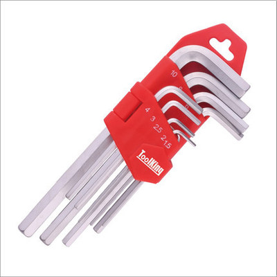 拓进toolKing品牌9件公制标长平头内六角扳手组套 迷你|ru