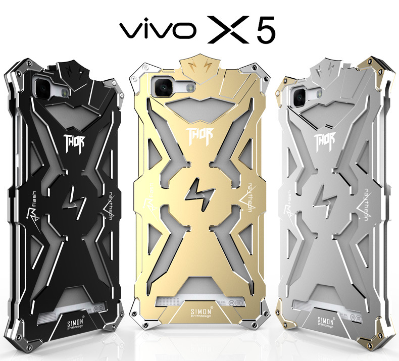 SIMON THOR Aviation Aluminum Alloy Shockproof Armor Metal Case Cover for vivo X5 X5l X5v X5f X5sl X5m