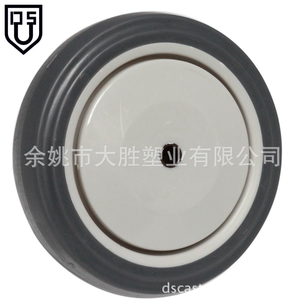 大胜优质畅销 125X32优质TPR轮/静音轮子双轴承 手推车轮 餐车轮