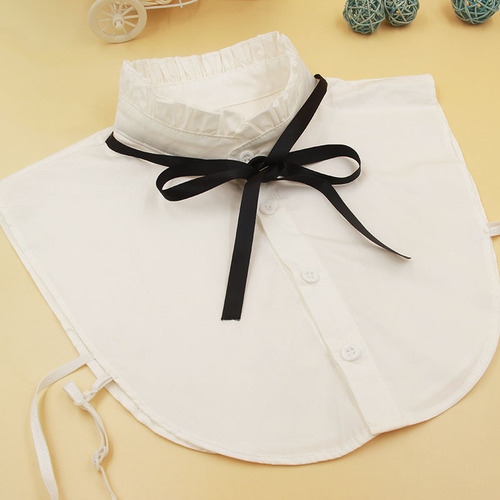 Fake collar Detachable Blouse Dickey Collar False Collar Pleated lotus leaf collar pure cotton false collar children shirt cotton bow ribbon shirt collar