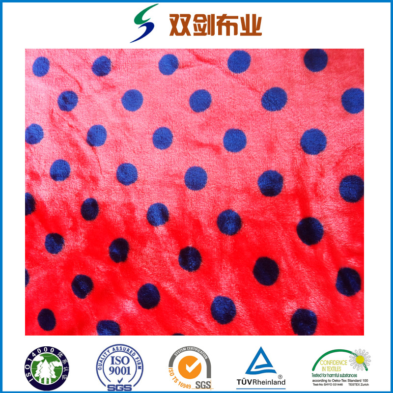 高品质睡衣面料珊瑚绒 法兰绒 舒棉绒 印花 剪花 胶印