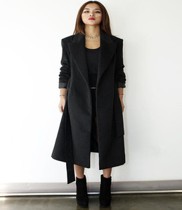 New Spring and Autumn Female Overcoat with Super Long Wool Fabric