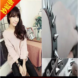 男女式潮人手链 夸张手镯饰品欧美时尚个性铆钉柳丁手环手带首饰