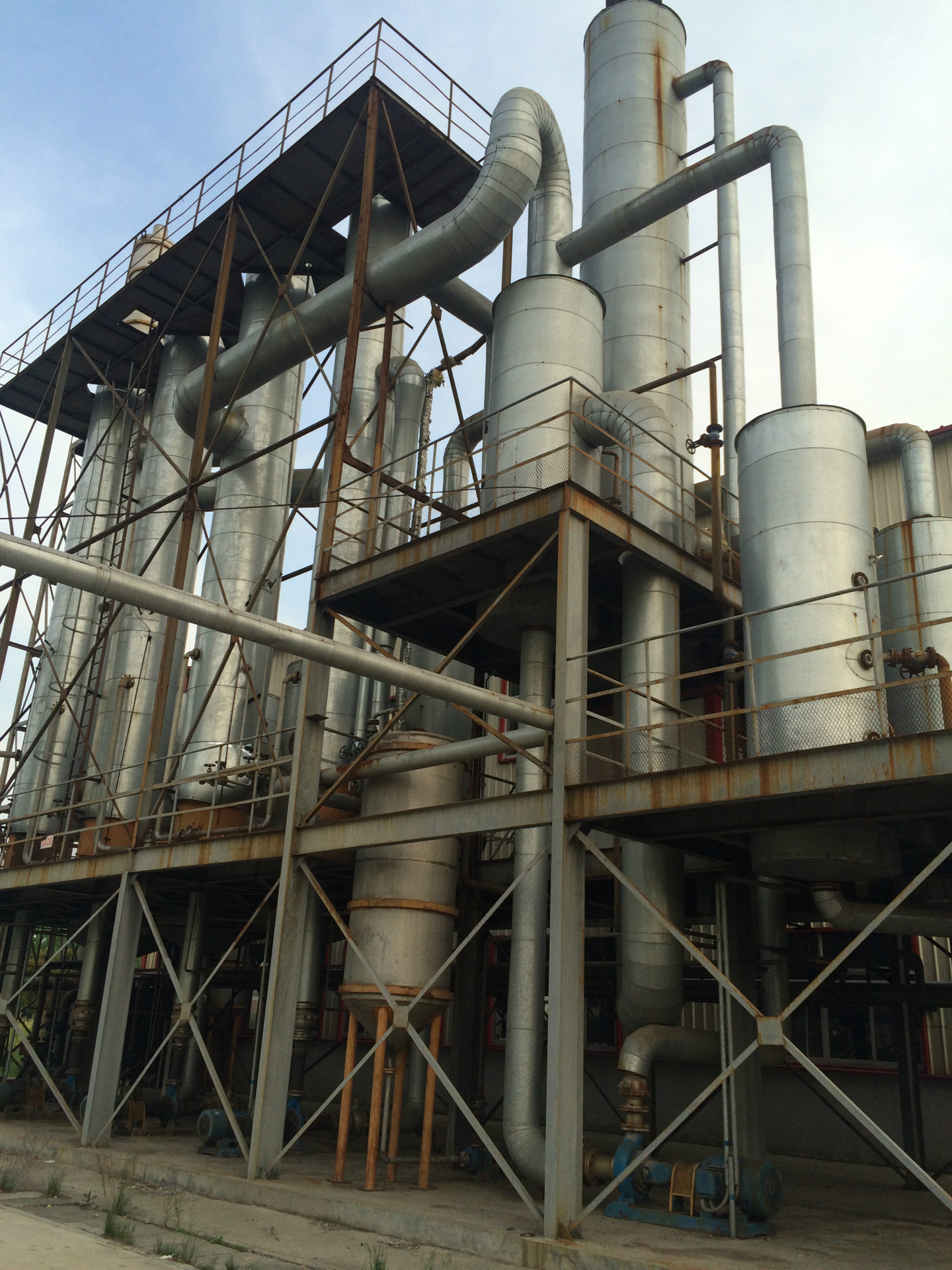 二手DDGS废热蒸发器，DDGS饲料蒸发器，四效蒸发器，蒸发量：12T