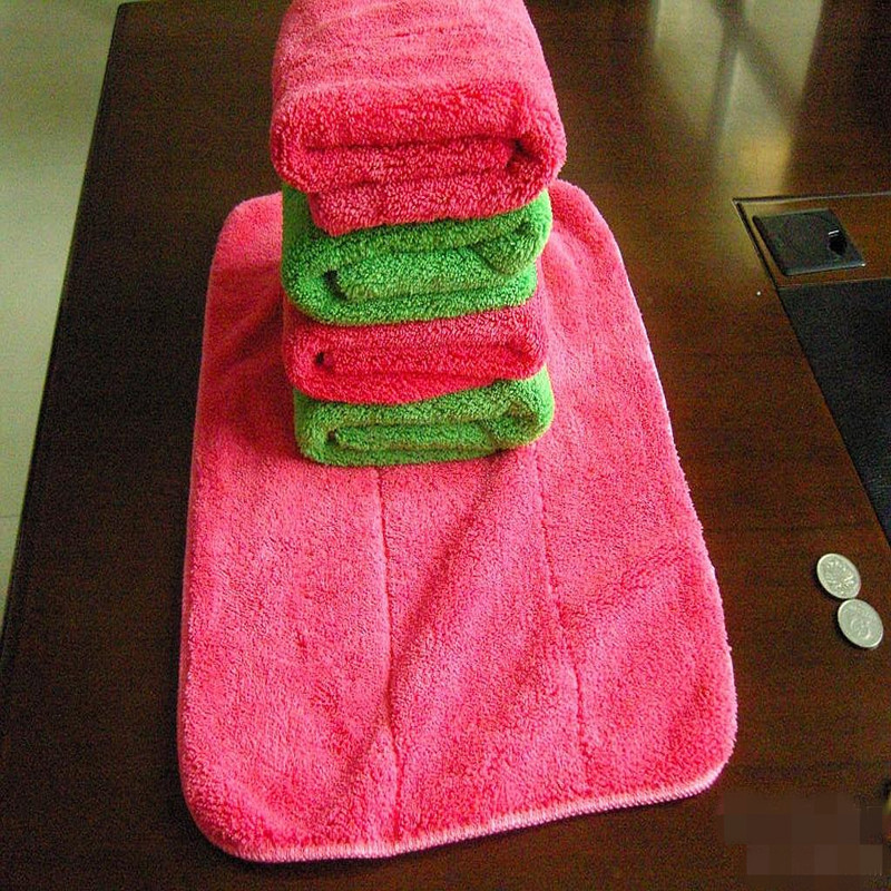 Wholesale 400g thick absorbent coral fleece 40*60 large towel kitchen cleaning towel cloth floor towel