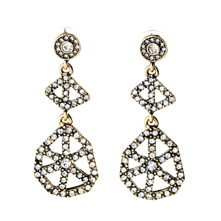 Fashion Jewelry Alloy Generous Hollow Ladies Earrings display picture 1