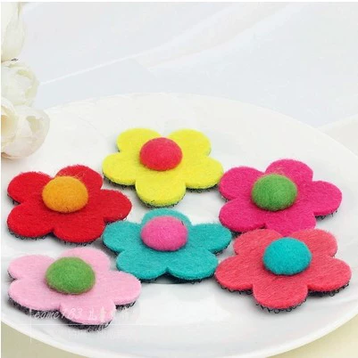 Children's bangs with velcro, flowered