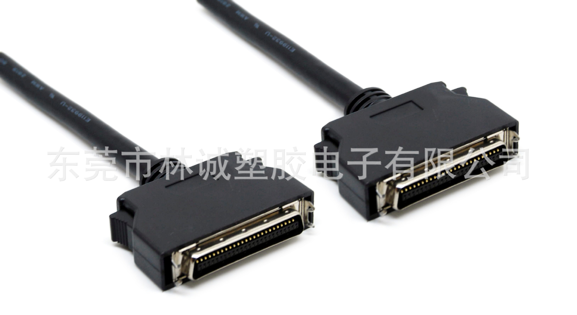SCSI 50P公头线束,HPCN 50P公头连接线设备用线,塑壳组装弹片式