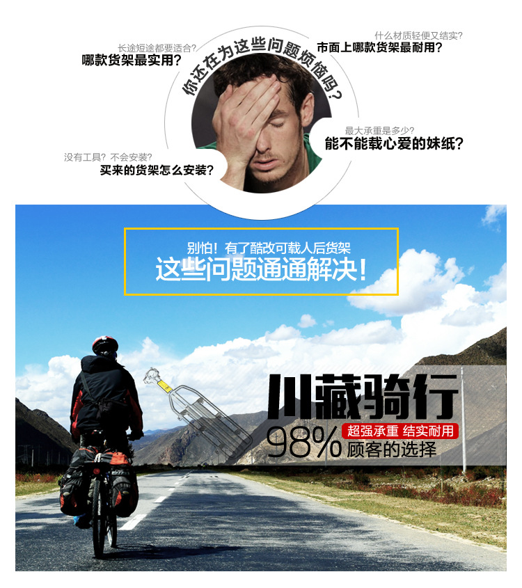 Porte-bagages pour vélo - Ref 2419814 Image 6