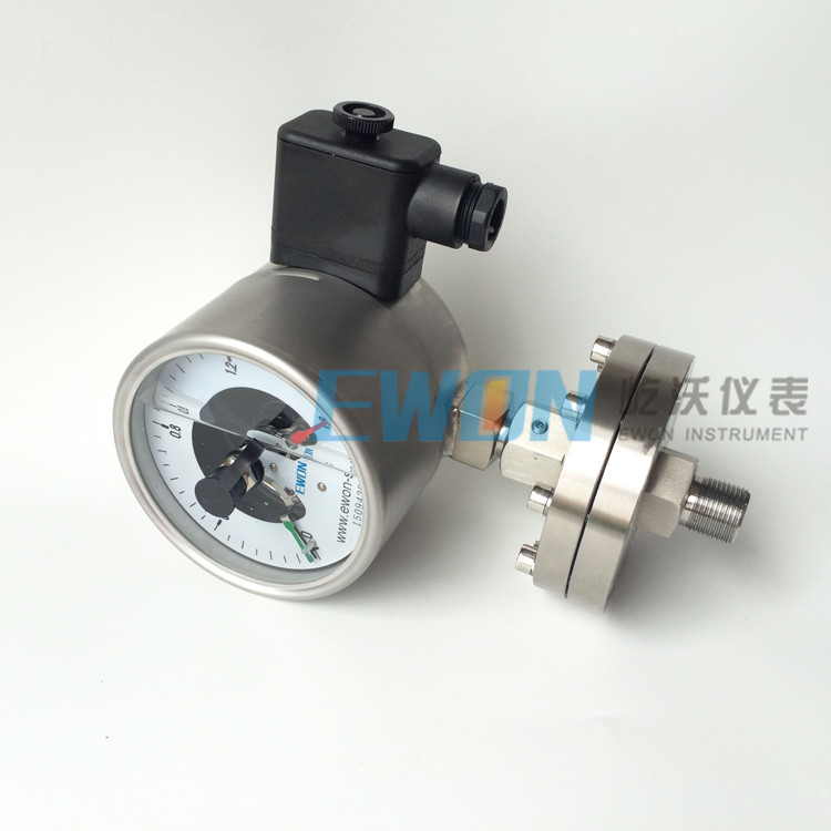 供应隔膜式电接点压力表 不锈钢电接点隔膜压力表  YXC-100BF/ML