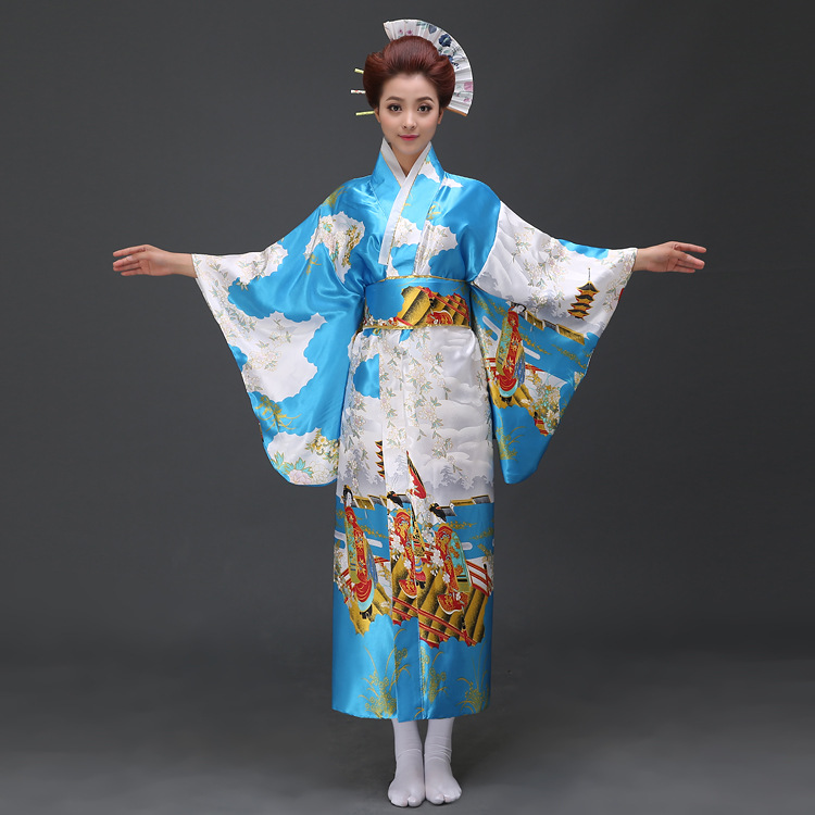 Japanese lady style adult kimono traditional formal dress cos stage ...