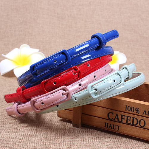 Yingfina Korean style women's belt, versatile pin buckle candy color thin belt, decorative fashion trendy belt wholesale