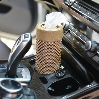 fashion European style automobile Tissue box Leatherwear Cup seat vehicle Tissue box customized originality automobile Supplies wholesale