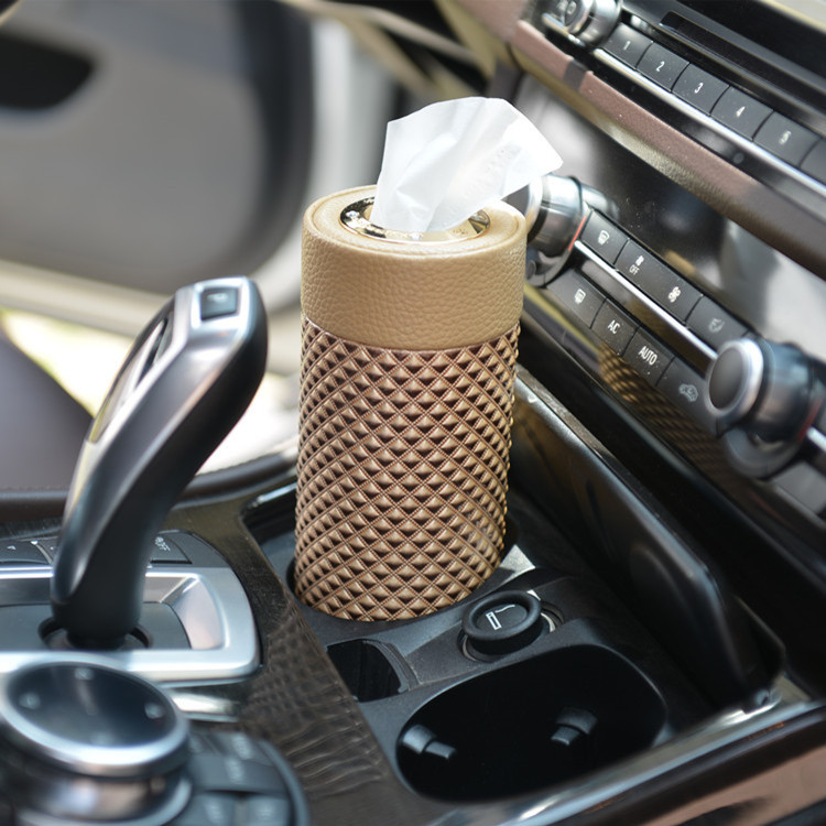 fashion European style automobile Tissue box Leatherwear Cup seat vehicle Tissue box customized originality automobile Supplies wholesale