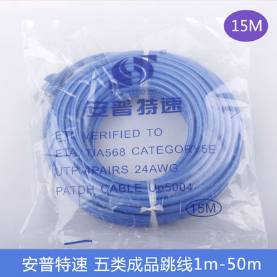安普特速(APTS) 成品网络跳线 15米网络线 机制五类网线厂家直销|ms