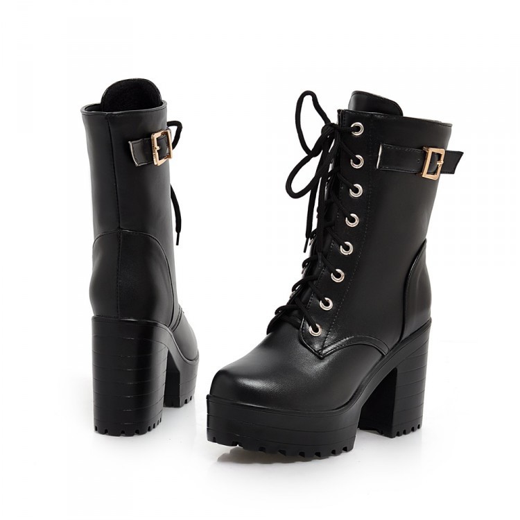 Bottes femme 1640CCH08 en PU artificiel - Ref 3354399 Image 11