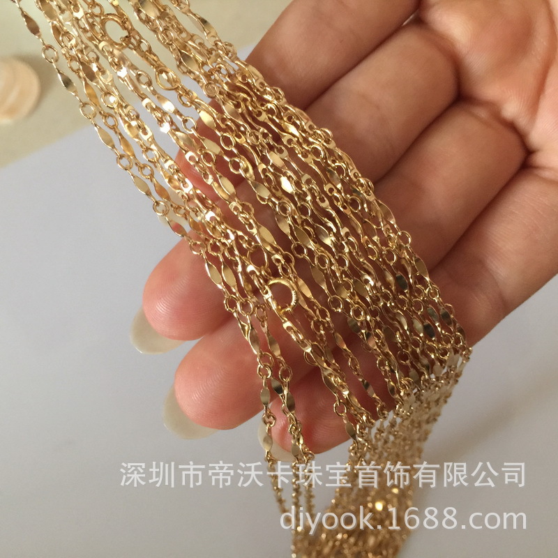 14k包金成品元宝链-7