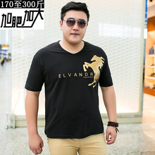 免费淘宝分销一件代发夏季男装大码加肥加大号肥人胖子短袖潮T恤