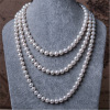 Fashionable universal accessory, sweater from pearl, necklace