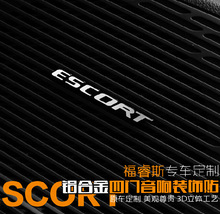适用于福特福睿斯内饰改装精品贴纸车门喇叭贴标福睿斯音响标识