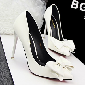 8915-11 han edition fashion with shallow mouth sweet bowknot with ultra fine point women's shoes princess shoes