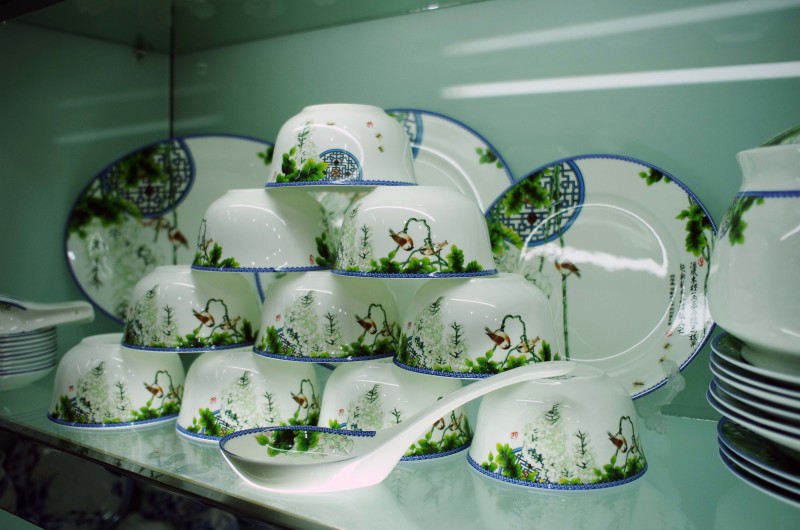 _高级骨瓷餐具套装釉中彩 陶瓷餐具 白居易暮