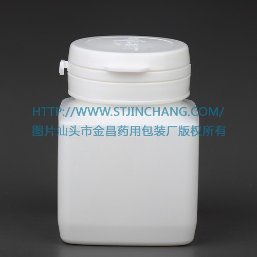 厂家直销 方形撕拉盖塑料瓶 保健品包装瓶药用塑料瓶木糖醇包装瓶