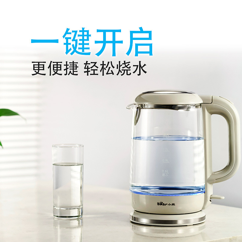 Bear/ small bear ZDHA15G2 electric kettle automatic power cut and heat insulation glass kettle burning kettle health pot2