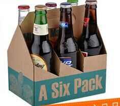 啤酒盒包装 定做手提啤酒礼盒  6瓶装PDQ展示彩盒批发定制
