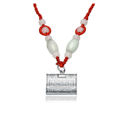 Sterling Silver lock One side Longevity Wealth Silver locks One side Discrepancy Safety Baby Lock Safe lock Baby lock bag