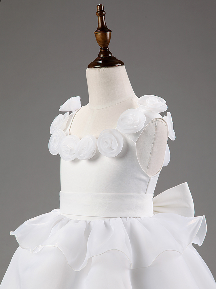 white frill frock