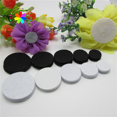 DIY jewelry accessories felt cloth round bottom round piece handmade black and white round low flower receptacle