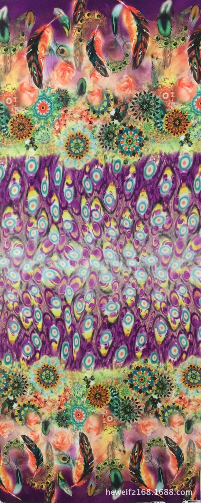 转移印花厂F8601 供应花型加工印花可印雪纺 涤棉 针织等服装面料