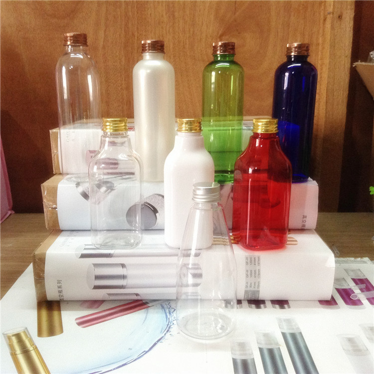 200ml PET塑料铝盖瓶 乳液纯露化妆品分装瓶 简易盖瓶