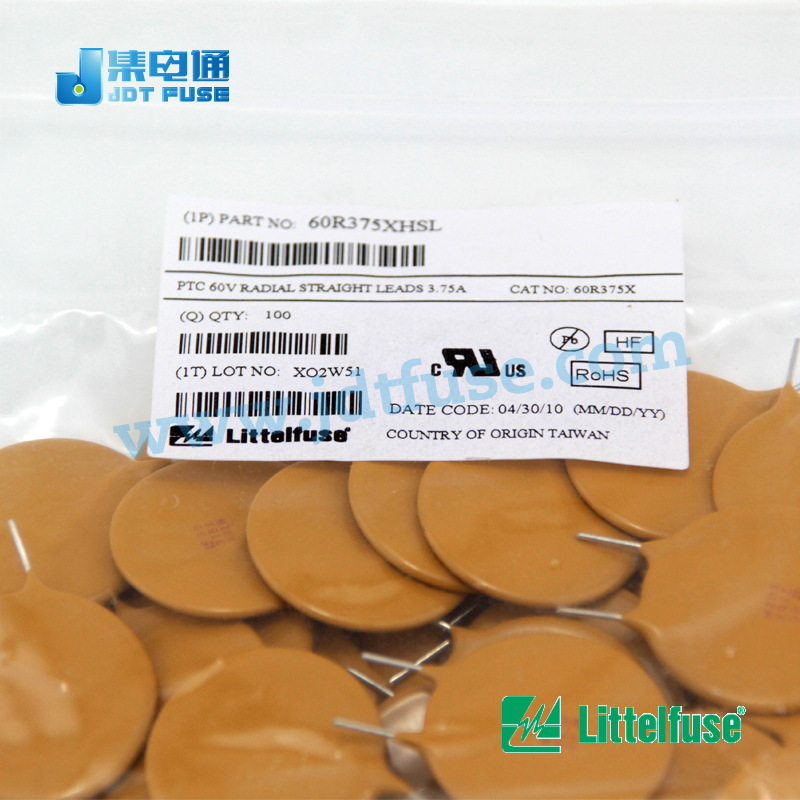 60R375XH  Littelfuse认证力特 60V自恢复保险丝