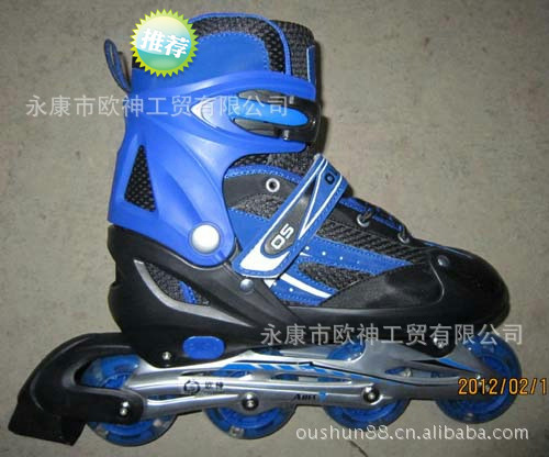 廠家直銷 按鈕式調節輪滑鞋 滑冰鞋批發 滑冰鞋 OS-A80031 不閃