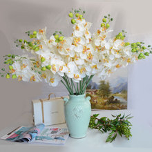 單枝迷你蝴蝶蘭假花 仿真花 餐桌酒店玄關擺放裝飾品 批發