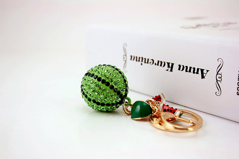 54g Weight Alloy, Metal Material Fruit Pattern Unisex Gender Korean Watermelon Keychain 5