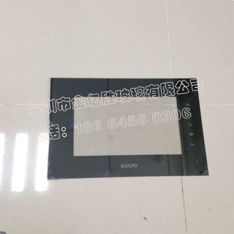 专业生产镀膜面板钢化玻璃 半透半反镀膜丝印面板玻璃