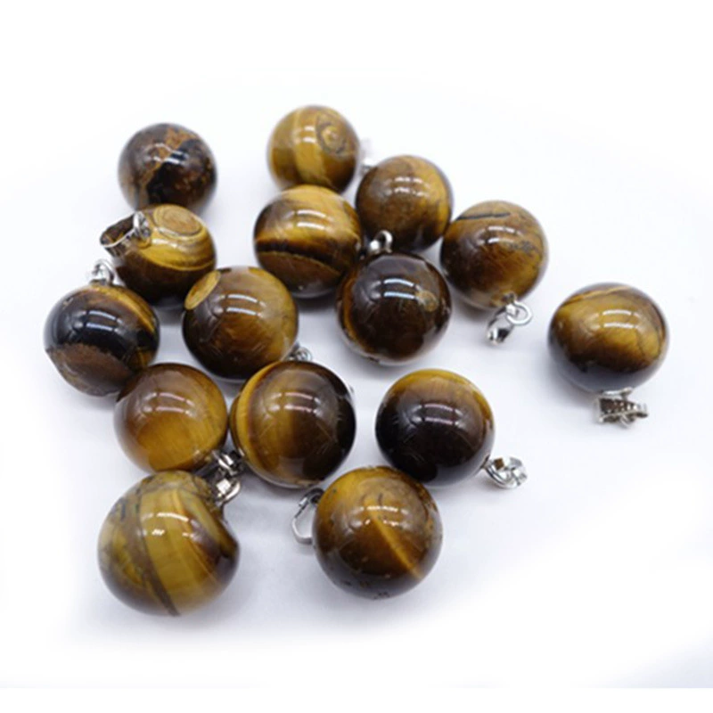Spherical pendant, necklace, organic accessories, agate accessory, 14mm