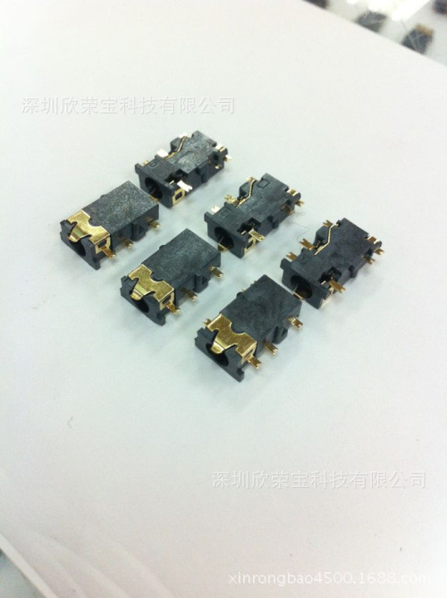 3.5孔径耳机音频座PJK-311S-C-W4/342环保6脚沉板1.4无头实物图
