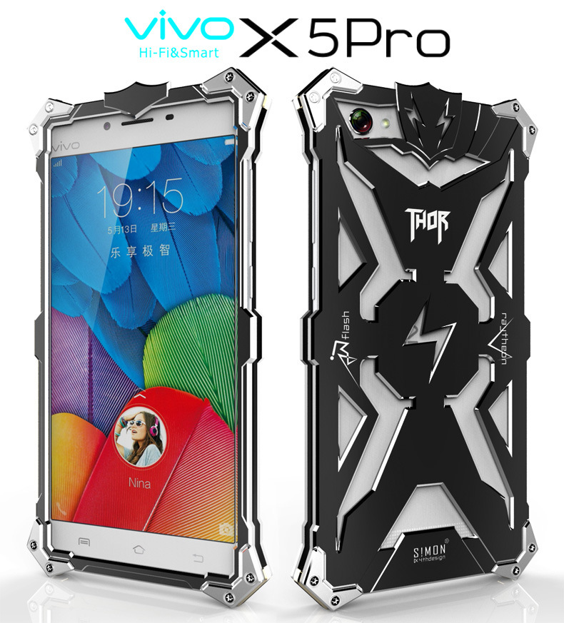 SIMON THOR Aviation Aluminum Alloy Shockproof Armor Metal Case Cover for vivo X5Pro