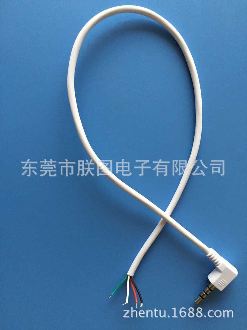 厂家直销3.5音频弯插头线 3.5弯头90度成品耳机线