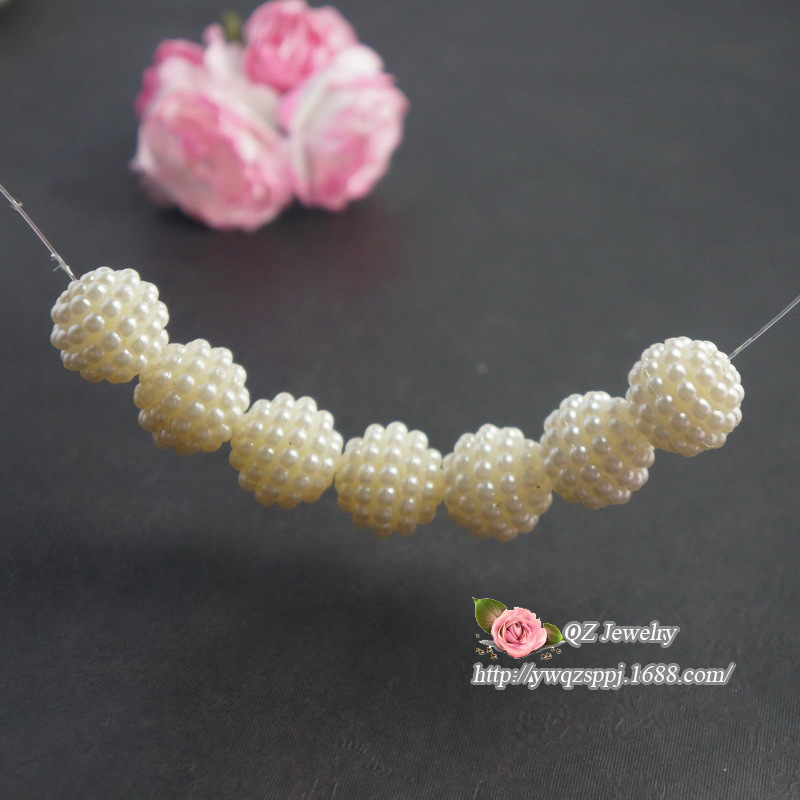 diy jewelry accessories, detachable bayberry pearl flower balls, ABS imitation pearl hanging ball decoration accessories, wedding gifts detail image 7