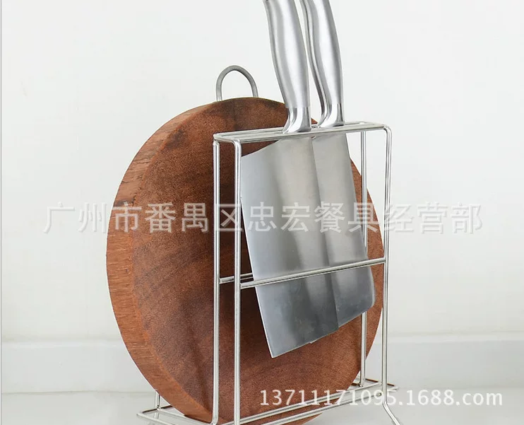 厂家批发不锈钢砧板架 多功能双刀座 实用新型厨房沥水简约刀架
