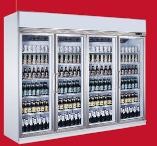 G Lynn Keith vertical Four Beverage Cooler Refrigerated display cabinets Fresh keeping Freezing Convenience Store supermarket Cold storage Air curtain cabinet