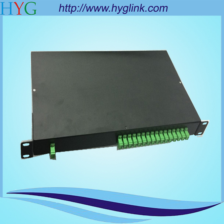 厂家直销 1分16SC/APC机架式PLC光分路器 19英寸PLC光分路器1分16