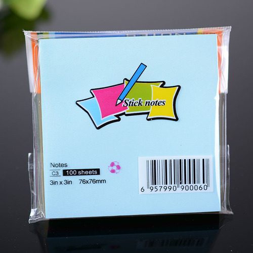 E0317 Colorful Square Note Paper Life Memo Sticker Office Phone Message Sticky Note N Times 100 Pieces