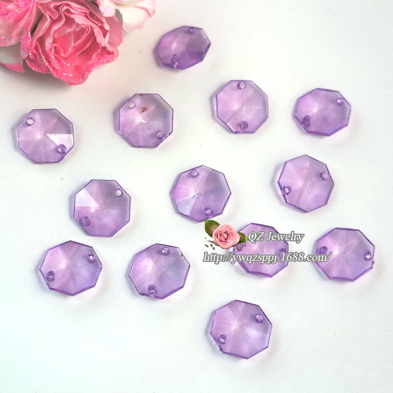 Acrylic octagonal bead curtain, door curtain, partition curtain, hanging curtain, scattered beads, handcrafted materials, DIY crystal chandelier accessories wholesale detail image 5