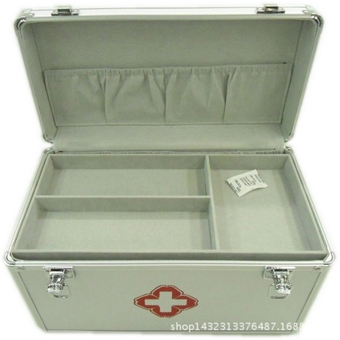 【直销供应】铝合金双层医药箱 医疗箱 双开多层医药箱 收纳箱